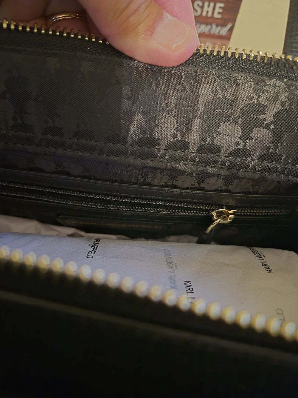Karl Lagerfeld Maybelle Satchel with Pink Heart Studs NWOT